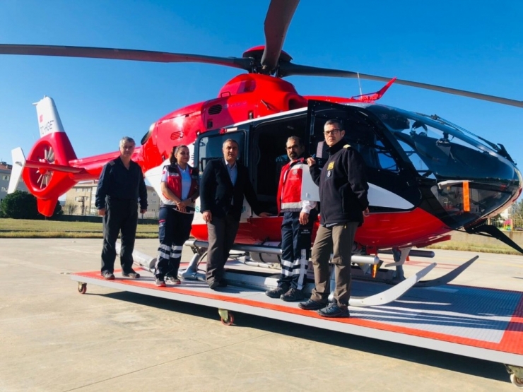 Helikopter Ambulans Çanakkale’de Hizmete Başladı
