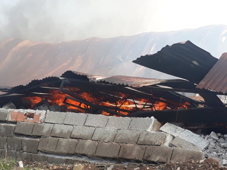 İzmir’de Ahşap Sandalye Fabrikasında Yangın