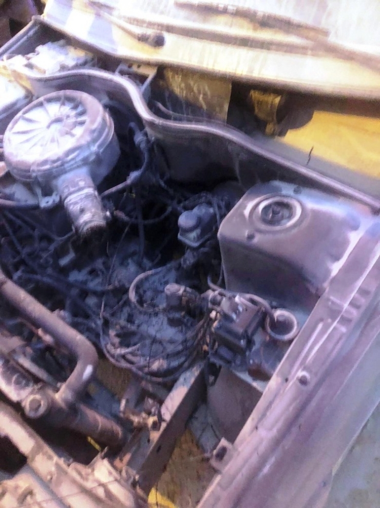 Kulu’da Otomobil Yangını