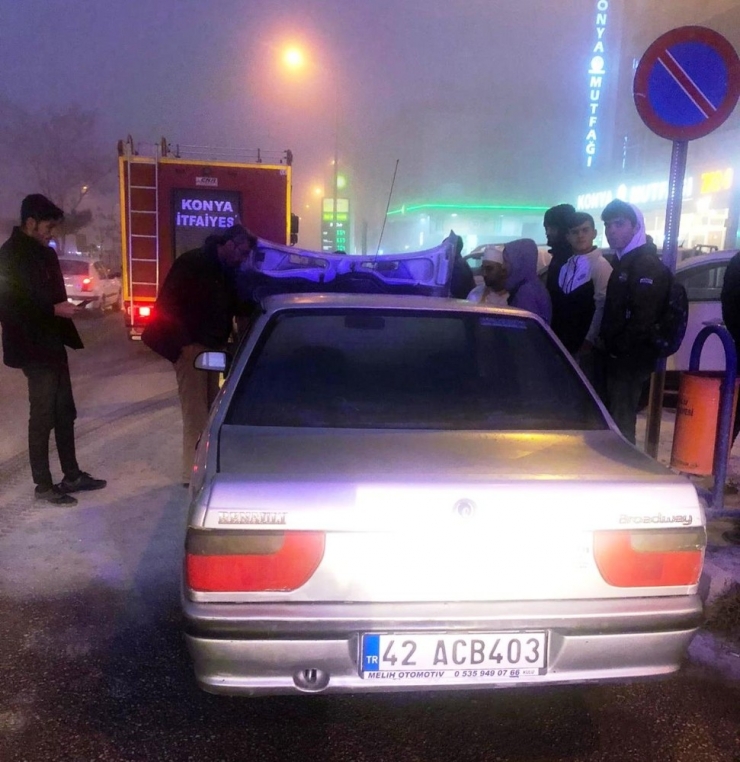 Kulu’da Otomobil Yangını