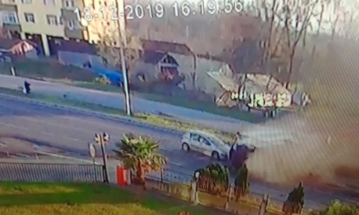 Samsun’da 2 Öğrencinin Öldüğü Kaza Güvenlik Kamerasına Yansıdı