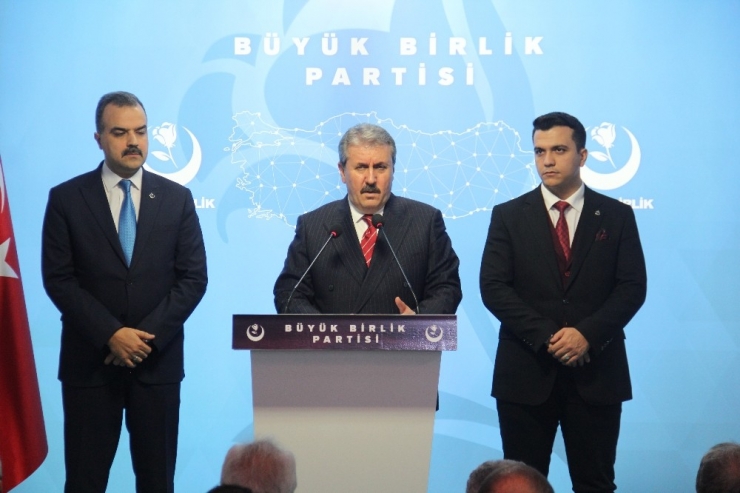 Bbp Başkanı Destici: “Hiçbir Projeye İktidardan Geldiği İçin Peşinen Karşı Çıkmayın”