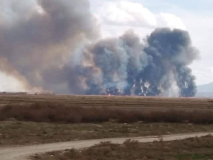 Eber Gölü’nde Yangın