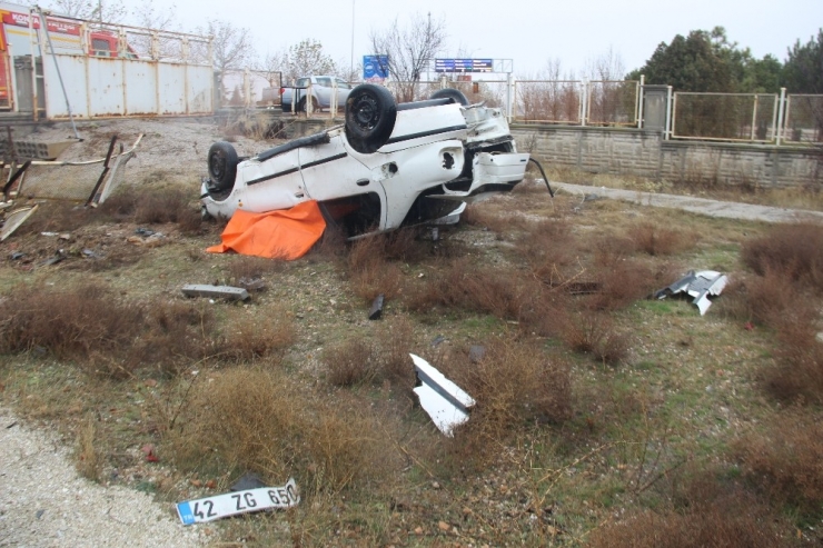 Kontrolden Çıkan Otomobil Bahçeye Yuvarlandı: 1 Ölü