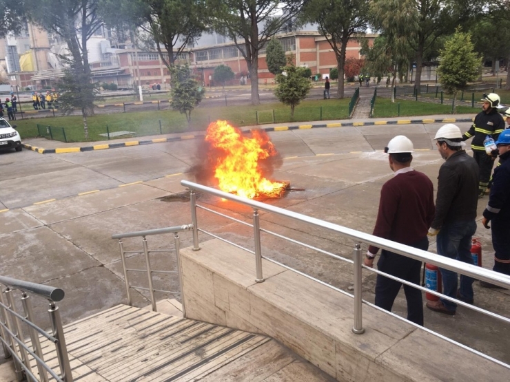 Termik Santralde Deprem Ve Yangın Tatbikatı Gerçekleştirildi