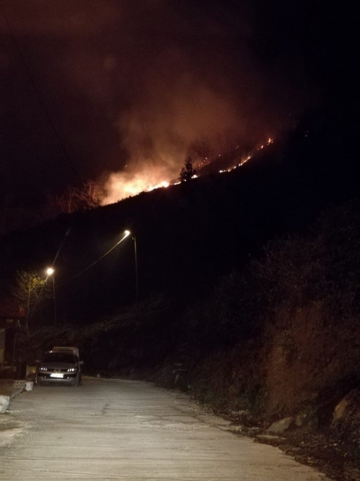 Rize’de 4 Ayrı Noktada Örtü Yangını