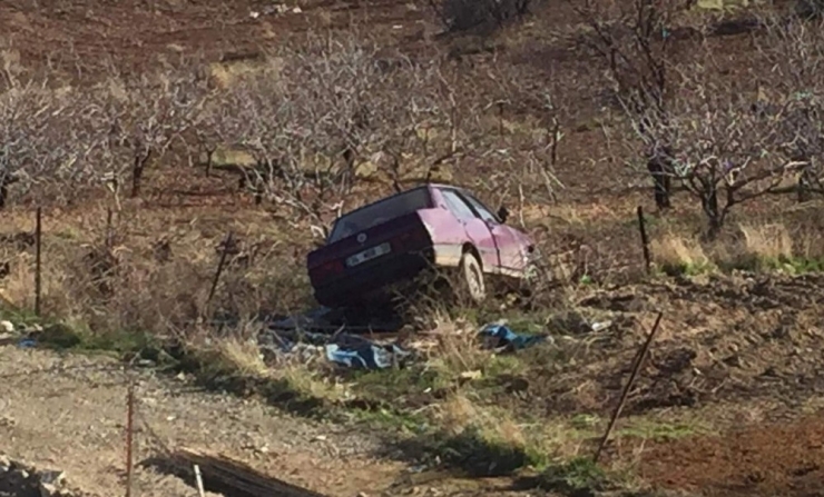 Siirt’te Freni Tutmayan Araç Fıstık Bahçesindeki Tellere Çarparak Durabildi