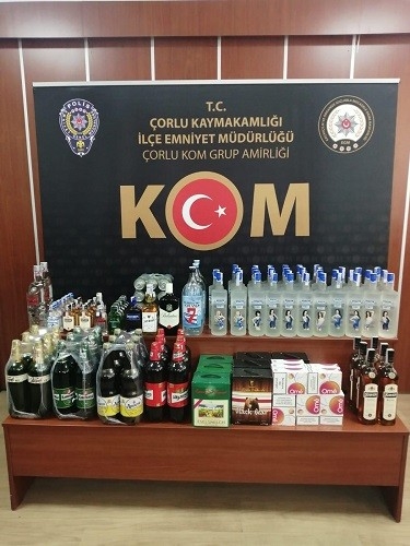 Çorlu Ve Ergene’de Kaçak İçki Operasyonu