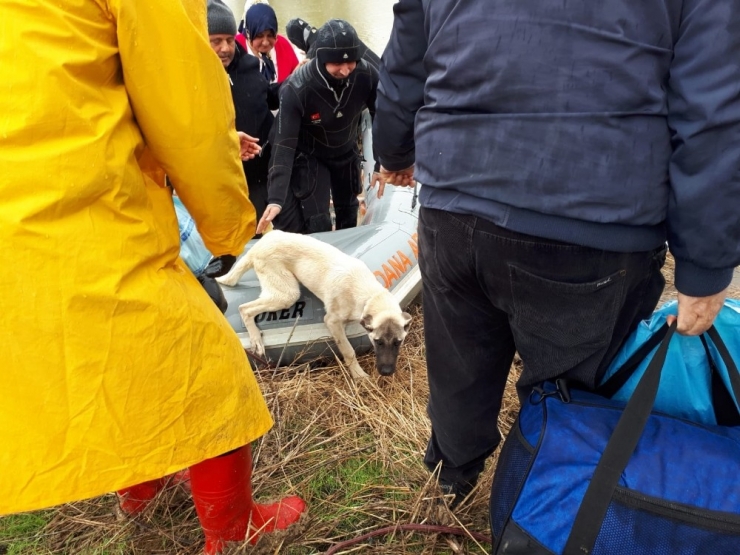 Selde Mahsur Kalan Karı Koca Kurtarıldı
