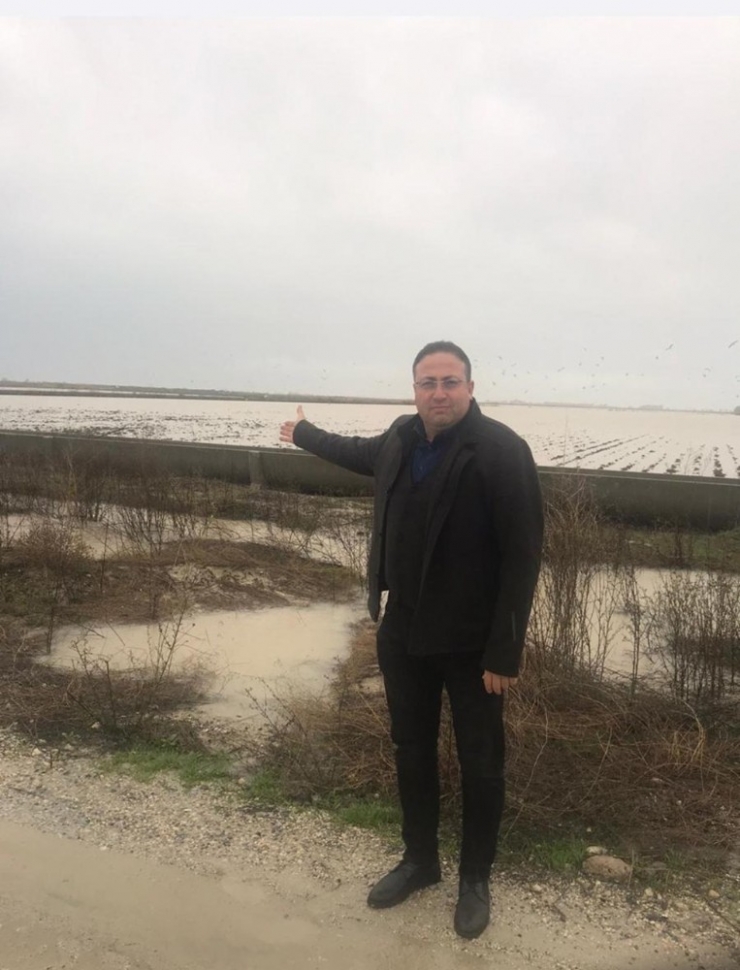 Tarsus’ta Ekili Araziler Sular Altında Kaldı