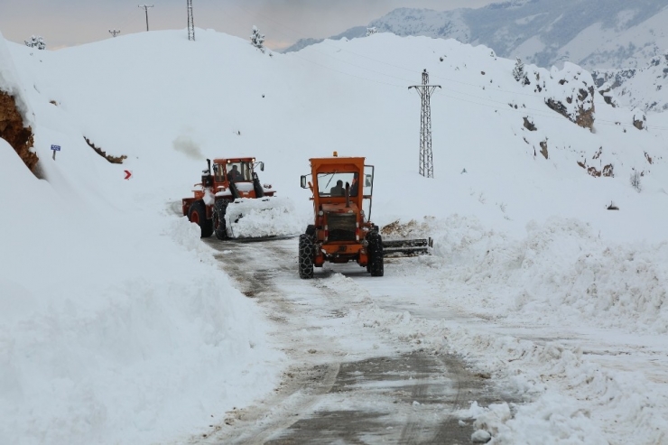 Tunceli’nin İlçelerinde Kar Kalınlığı 1 Metreye Yaklaştı