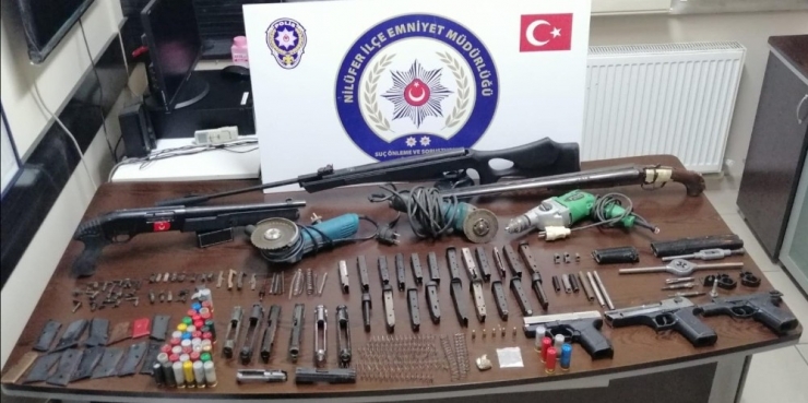 Bursa’da Silah İmalatı Yapılan Eve Baskın