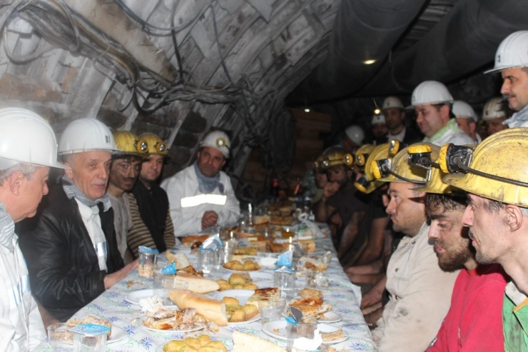 Türk İş Genel Başkanı Atalay, Yerin -560 Metre Altına İndi