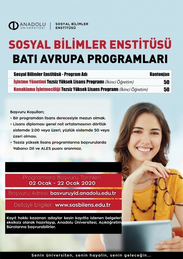 Anadolu Üniversitesi’nden Batı Avrupa Ve Kktc’de Tezsiz Yüksek Lisans Programları