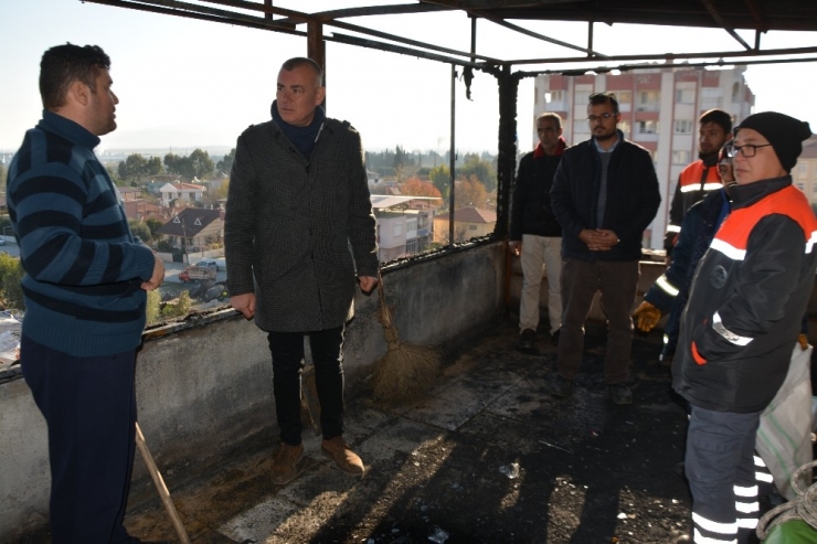 Söke Belediyesi Yangının İzlerini Sildi