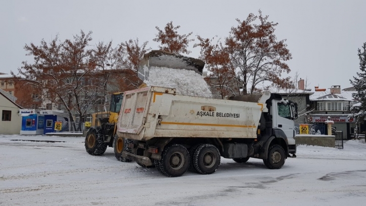 Aşkale’de Karla Mücadele Seferberliği