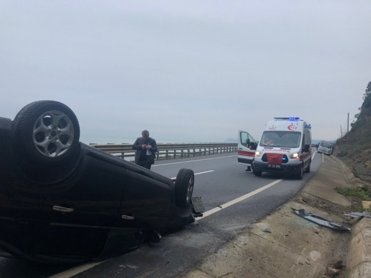 Takla Atan Araçtan Yara Almadan Kurtuldu