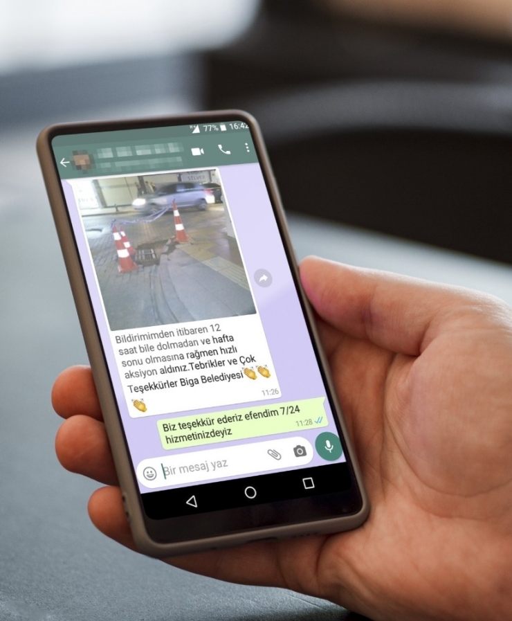 Vatandaş Whatsapp’tan Gönderiyor, Biga Belediyesi Çözüyor