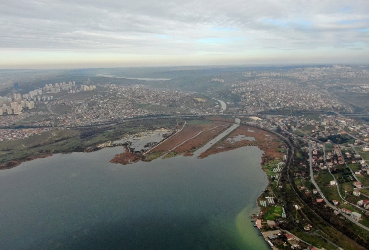 Kanal İstanbul Güzergahı Havadan Görüntülendi