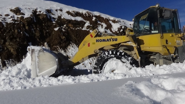 Muş’ta Kardan Kapanan Yollar Ulaşıma Açıldı