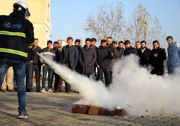 Dicle Elektrik’te Yangın Tatbikatı
