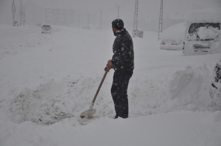 Yüksekova’da Cadde Ve Kaldırımlara Kar Atanlara Ceza