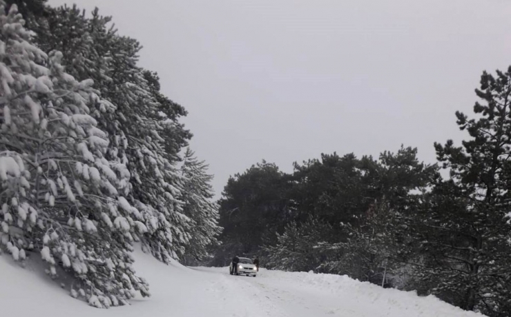 Spil Dağı Milli Parkı Karla Kaplandı