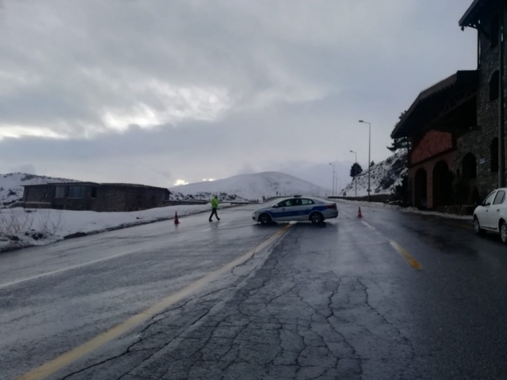 Erciyes’te Tipi Yolları Kapattı