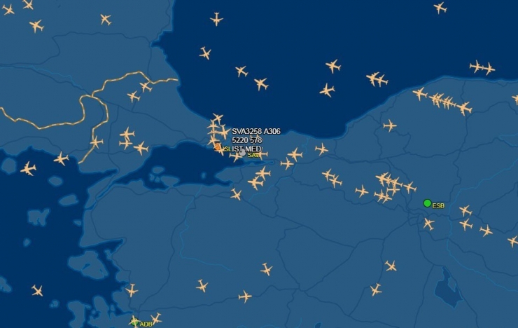 İstanbul Hava Sahasında Uçak Yoğunluğu