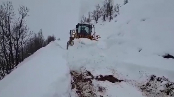 Bingöl’de Heyelan Yol Kapattı, Ekipler Açtı