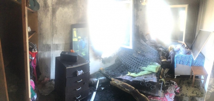 Devrilen Soba Yangına Neden Oldu