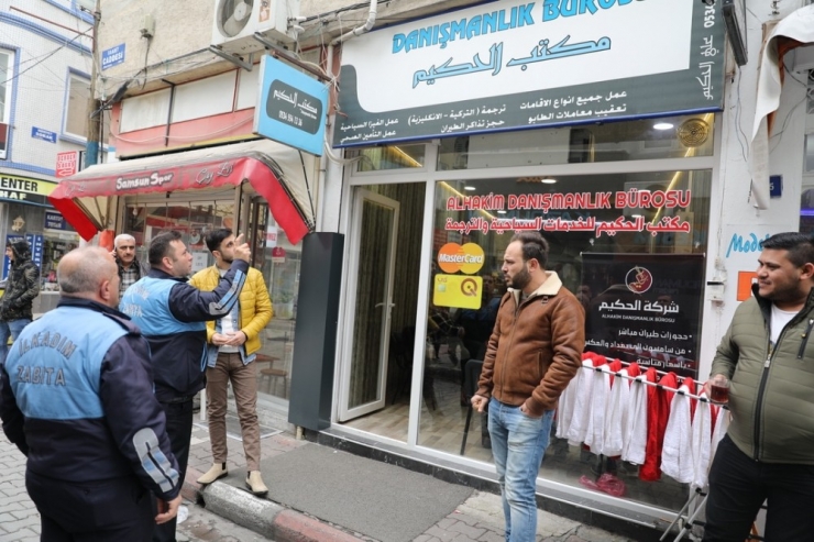 İlkadım’da Yabancı Tabelalara Sıkı Takip