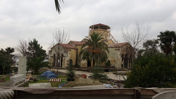 Ayasofya Camisi’nde Süren Restorasyon Çalışmalarında Sona Geliniyor