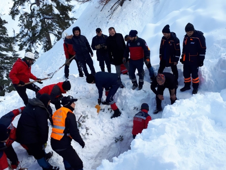 Çığda Kaybolan İşçinin Cesedi Bulundu