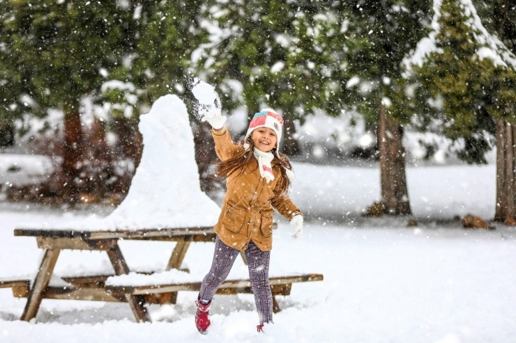Kar Keyfi Yaşamak İsteyen Denizlililer Soluğu Bağbaşı Yaylası’nda Aldı