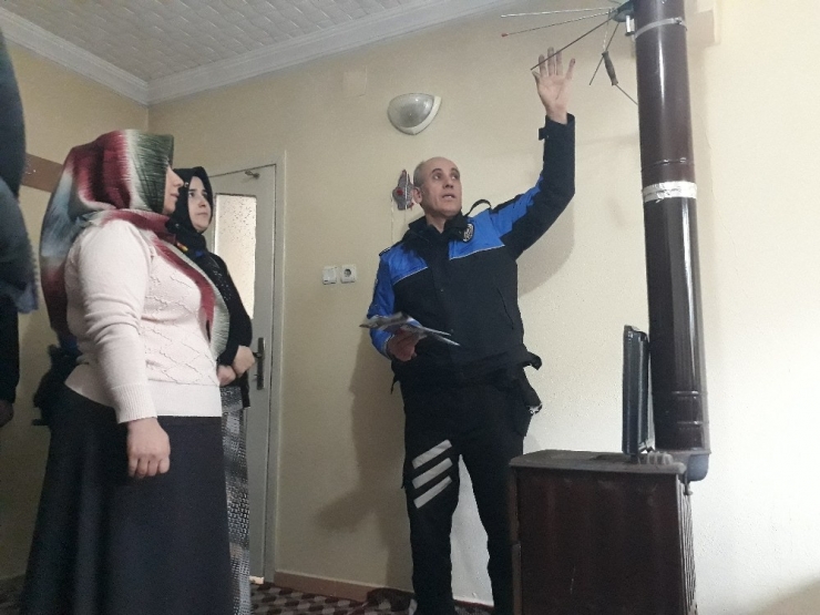 Polisten Uygulamalı Soba Yakma Eğitimi