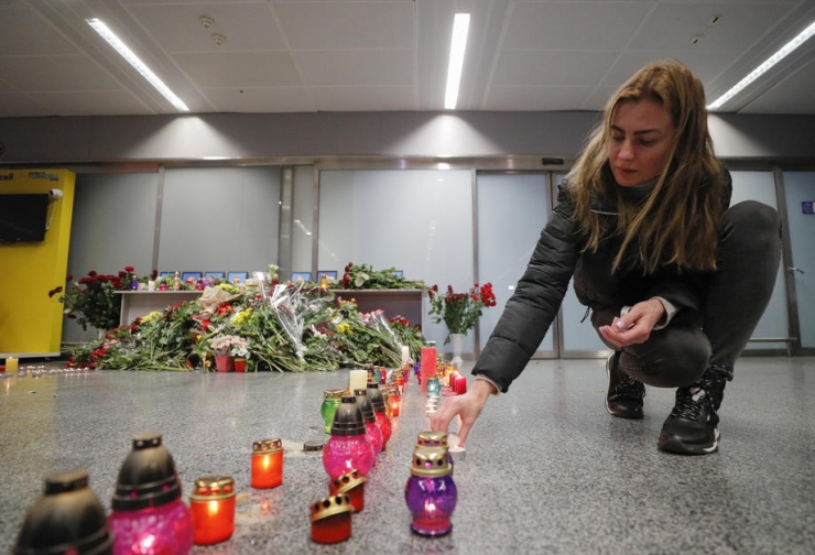 Kiev’de İran’daki Uçak Kazasında Hayatını Kaybedenler Anıldı