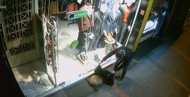 Sokakta Üşüyen Köpeğe Montunu Örttü