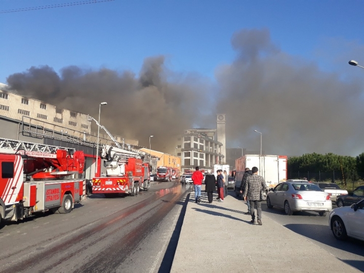 Tekstil Atölyesindeki Yangın Drone İle Görüntülendi