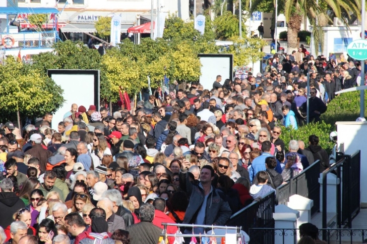 Bodrum’da 1 Kilometrelik Hamsi Kuyruğu