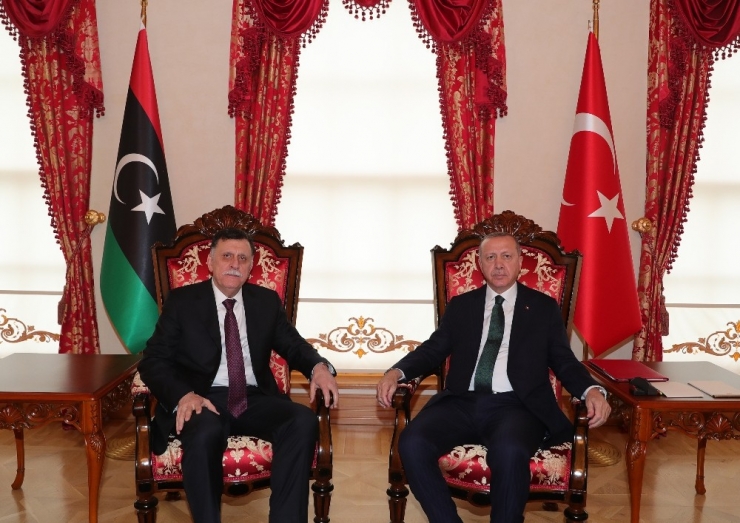 Cumhurbaşkanı Erdoğan Libya Başbakanı Es-serrac’ı Kabul Ediyor