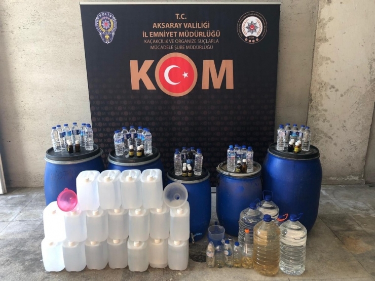 Aksaray’da 222 Litre Sahte İçki Ele Geçirildi
