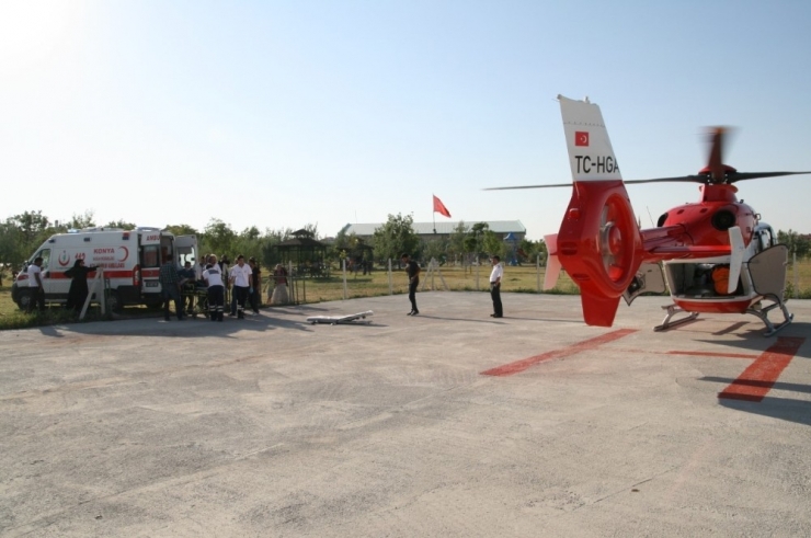 Kalp Krizi Geçiren Hasta Hava Ambulansı İle Taşındı