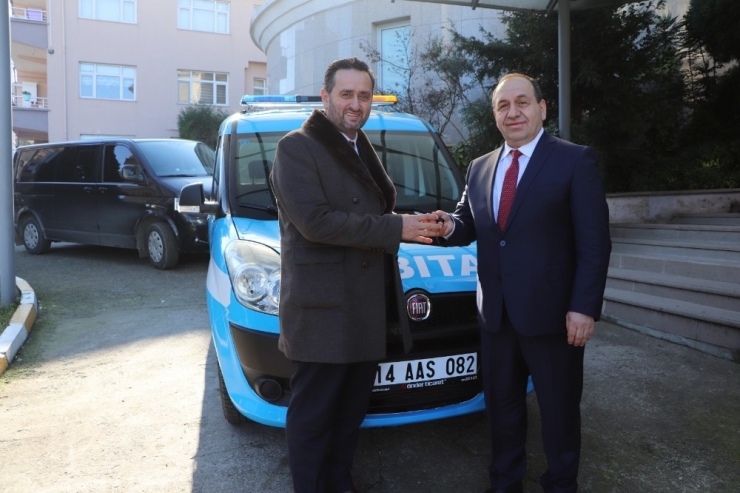 Akçakoca Belediyesine Zabıta Aracı Hibe Edildi