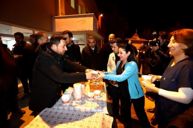 Başkandan Çorba İkramı