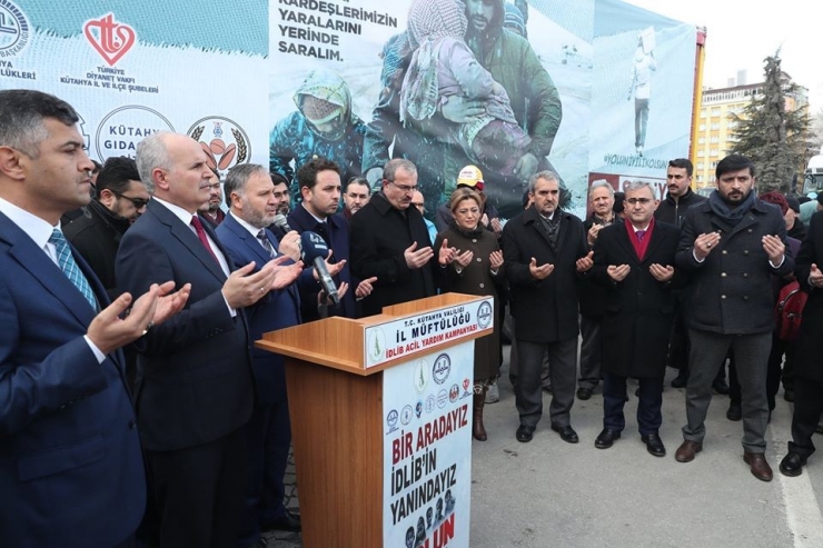 Kütahya’dan İdlib’e 7 Tır Yardım Malzemesi