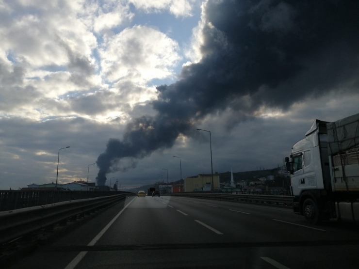Samsun’da Fabrika Yangını