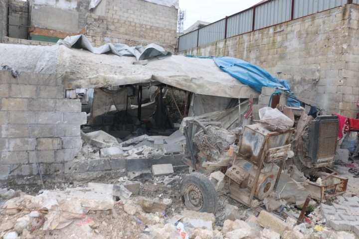 Azez’de Teröristlerin Saldırısı Sonrası Enkaz Görüntülendi