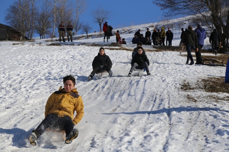 Tahta Kızak Yarışları Renkli Görüntülere Sahne Oldu