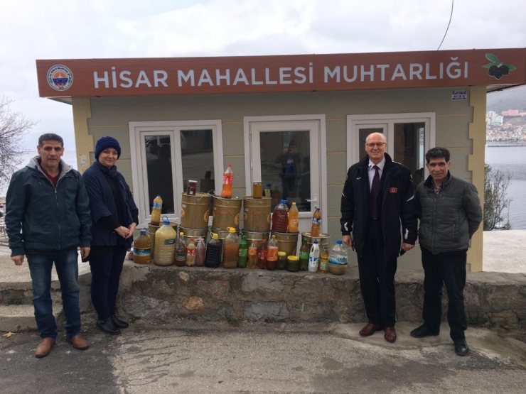 Atık Yağlar Belediyeye Teslim Edildi